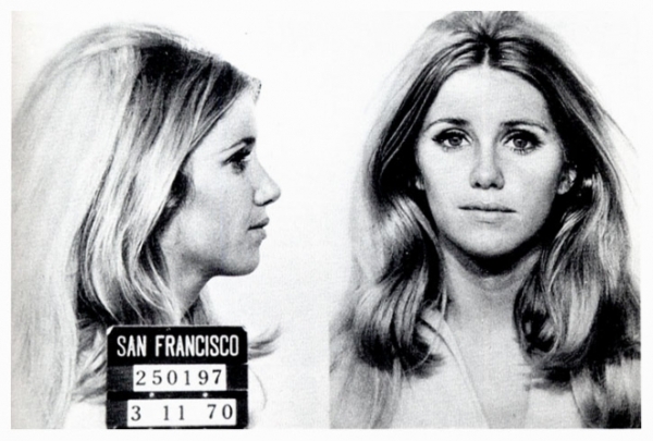 Suzanne Somers' Mug Shot for passing bad checks she was cleared of all